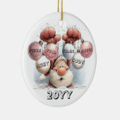Personalized Santa in Snow Ceramic Ornament  セラミックオーナメント (右)