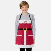 Personalized Santa Kid Christmas Apron エプロン (着用した状態)