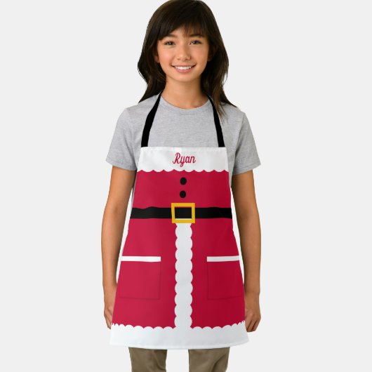 Personalized Santa Kid Christmas Apron エプロン (インサイチュ)