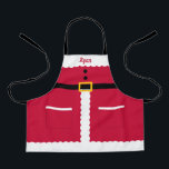 Personalized Santa Kid Christmas Apron エプロン<br><div class="desc">This lovely design can be customized to your favorite color combinations. Matching adult and junior designs available. Makes a great gift! Find stylish stationery and gifts at our shop: www.berryberrysweet.com.</div>