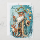 Personalized Santa Letter From North Pole Reindeer シーズンカード (裏面)