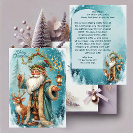 Personalized Santa Letter From North Pole Reindeer シーズンカード
