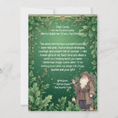 Personalized Santa Letter North Pole Greenery Xmas シーズンカード (正面)