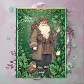 Personalized Santa Letter North Pole Greenery Xmas シーズンカード