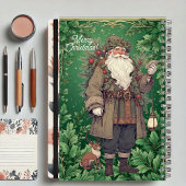 Personalized Santa Letter North Pole Greenery Xmas ノートブック
