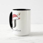 Personalized Santa Monogram Mug for Mom & Dad マグカップ (正面左)