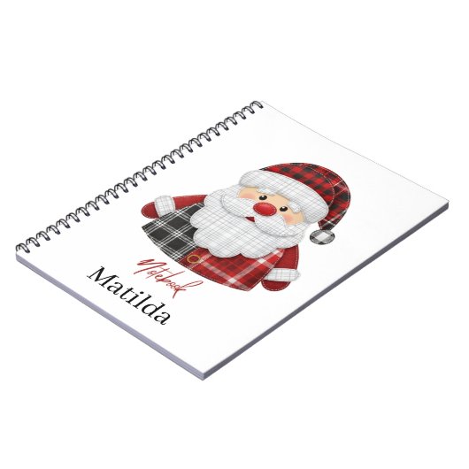 Personalized Santa notebook  ノートブック (左側)