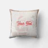 Personalized Santa Photographer & Snowman Selfie  クッション (裏面)