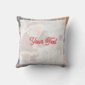 Personalized Santa Photographer & Snowman Selfie  クッション (裏面)