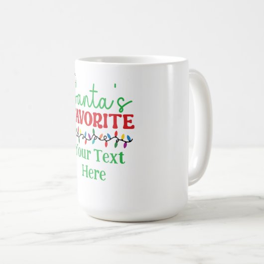 Personalized “Santa’s Favorite”  コーヒーマグカップ (正面右)