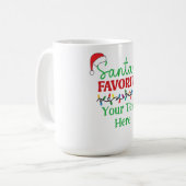 Personalized “Santa’s Favorite”  コーヒーマグカップ (正面左)