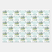 Personalized Santa Soccer Wrapping Paper Sheets ラッピングペーパーシート (正面2)