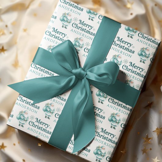 Personalized Santa Wrapping Paper Sheets ラッピングペーパーシート