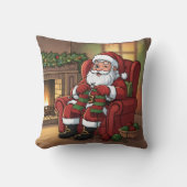 Personalized "Santa's Cozy Knitting Nook" クッション (正面)