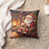 Personalized "Santa's Cozy Knitting Nook" クッション (ブランケット)