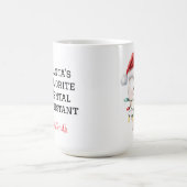 Personalized Santa's Favorite Dental Assistant Mug コーヒーマグカップ (中央)