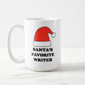 Personalized Santa's Favorite Writer コーヒーマグカップ (左)