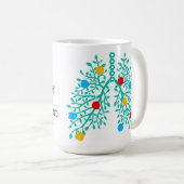 Personalized Santa's Pulmonary technologist コーヒーマグカップ (正面右)