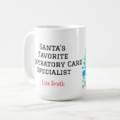 Personalized Santa's Respiratory Care Specialist コーヒーマグカップ (正面左)