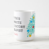 Personalized Santa's Respiratory Therapist コーヒーマグカップ (中央)