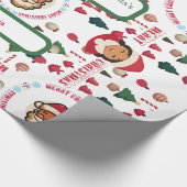 Personalized Santa's Workshop Christmas Gift Wrap ラッピングペーパー (角)