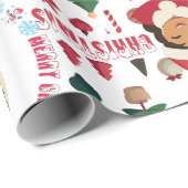 Personalized Santa's Workshop Christmas Gift Wrap ラッピングペーパー (ロールコーナー)