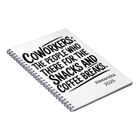 Personalized Sassy Workplace Humor ノートブック (右側)