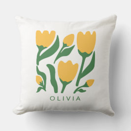 Personalized Scandi Floral Birthday クッション