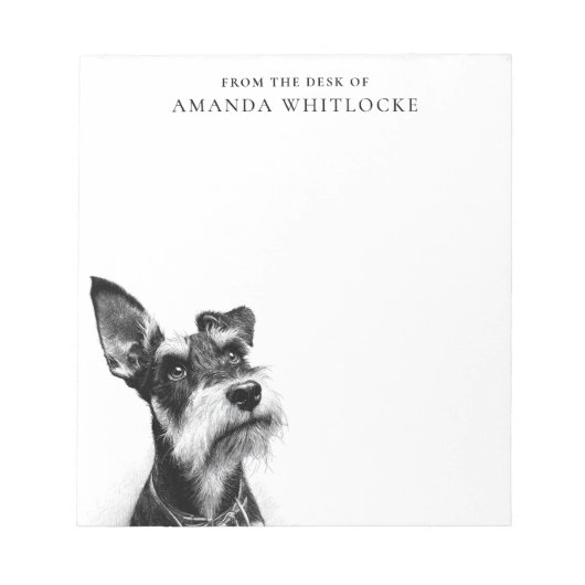 Personalized Schnauzer ノートパッド (正面)