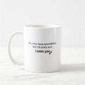 Personalized Schnauzer “I Own You” コーヒーマグカップ (左)