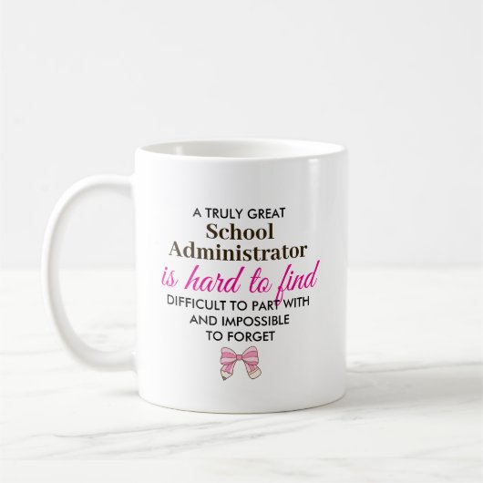 Personalized School Administrato Appreciation Gift コーヒーマグカップ (左)