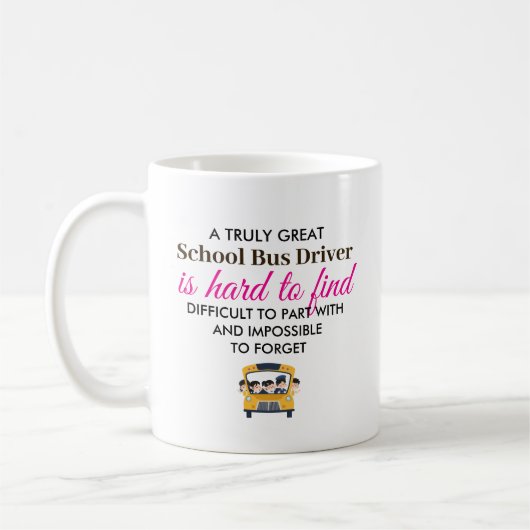 Personalized School Bus Driver Appreciation Gift コーヒーマグカップ (左)