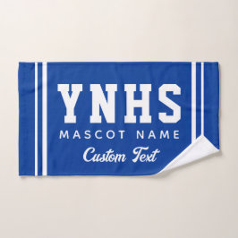 Personalized School Colors & Initials, Team Spirit ハンドタオル