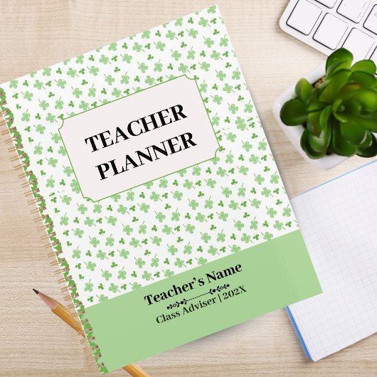 Personalized School Crest Teacher Lesson Planner プランナー手帳