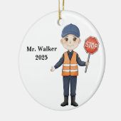 Personalized School Crossing Guard セラミックオーナメント (左)