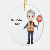 Personalized School Crossing Guard セラミックオーナメント (左)