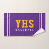 Personalized School Initials Baseball Team  ハンドタオル (ハンドタオル)