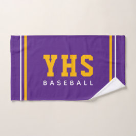 Personalized School Initials Baseball Team  ハンドタオル