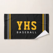 Personalized School Initials Baseball Team  ハンドタオル (ハンドタオル)