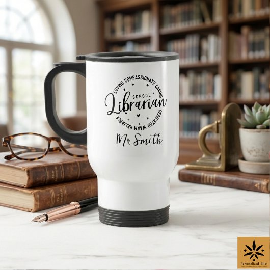 Personalized School Librarian Day | Custom Name  トラベルマグ