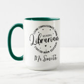 Personalized School Librarian Day | Custom Name  マグカップ (左)