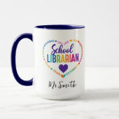 Personalized School Librarian Day | Custom Name  マグカップ (左)