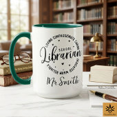 Personalized School Librarian Day | Custom Name  マグカップ