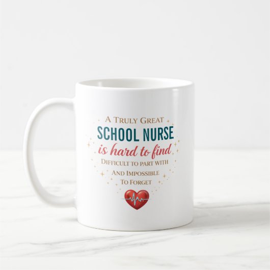 Personalized School Nurse Appreciation Quote コーヒーマグカップ (左)