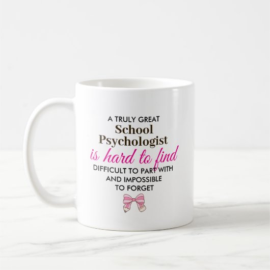 Personalized School Psychologist Appreciation Gift コーヒーマグカップ (左)