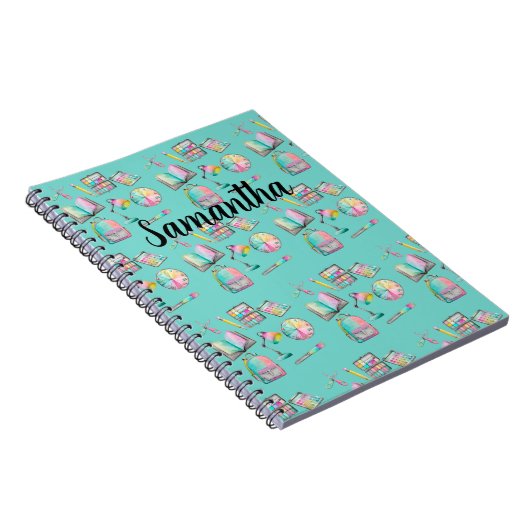 Personalized School Supplies Spiral Notebook  ノートブック (右側)
