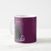 Personalized Scorpio Cat Mug with Name コーヒーマグカップ (正面左)