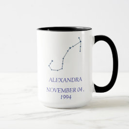 Personalized Scorpio Constellation Mug - Custom St マグカップ