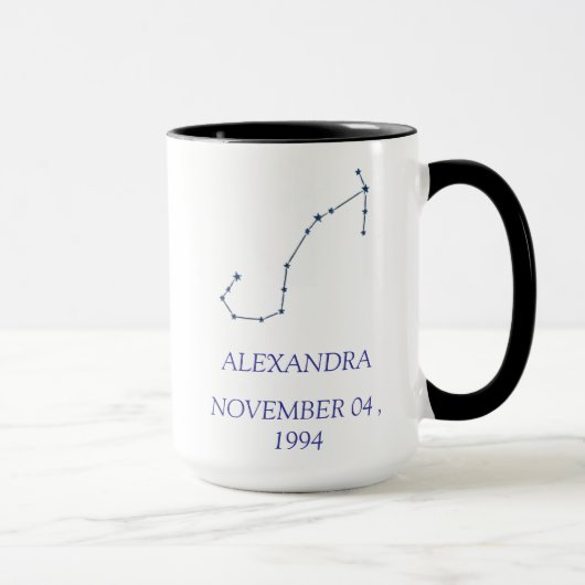 Personalized Scorpio Constellation Mug - Custom St マグカップ (右)