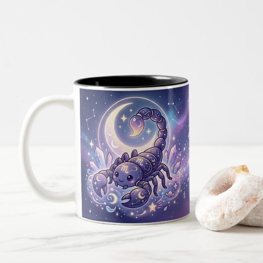Personalized Scorpio Zodiac Mug ツートーンマグカップ (ドーナツ)